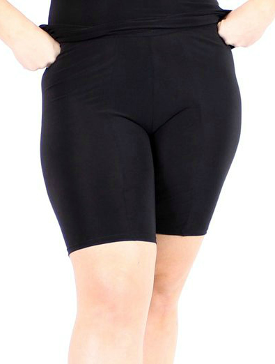 Prevent Thigh Chafing with Stay-Put Mid-Thigh Length Lace Leg S-4X Undersummers Maternity Ultrasoft Slip Shorts 