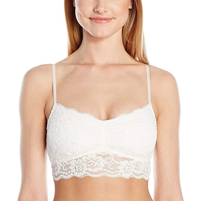 Low Show V Bralette in White