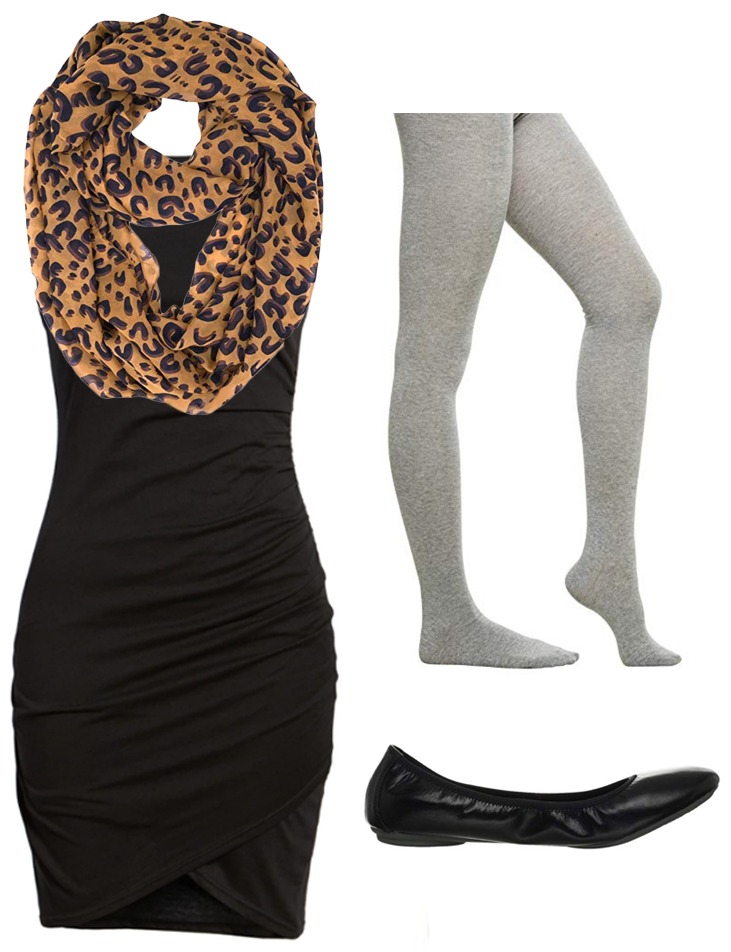 College Prep  Black tights outfit, How to style tights, Leopard dress