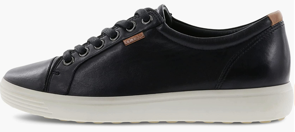 Womens all black leather sneakers top