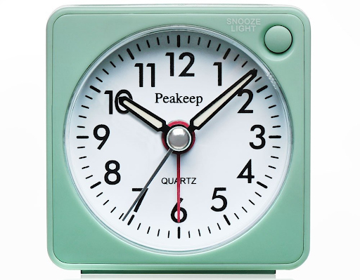 PSV Traveller Foldable Pocket Travel Size Quartz Alarm Clock Vine Red 