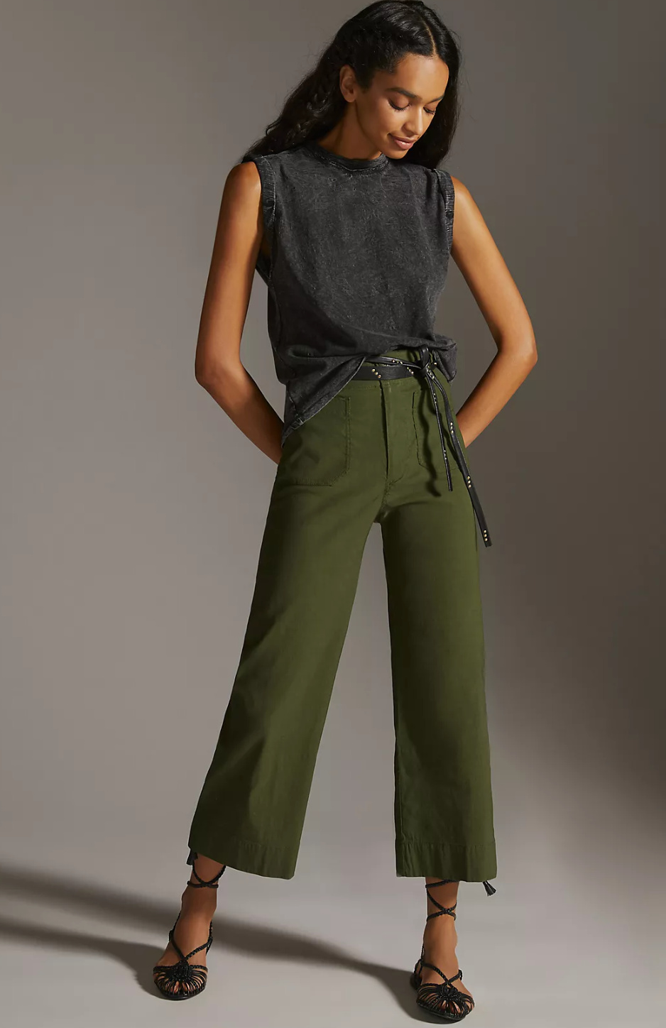 Six Wide Leg Cropped Pants Outfits  By Lauren M