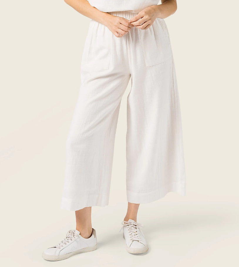 Womens Clothing Trousers Blanca Vita Cotton High-waisted Cropped Trousers Slacks and Chinos Capri and cropped trousers 