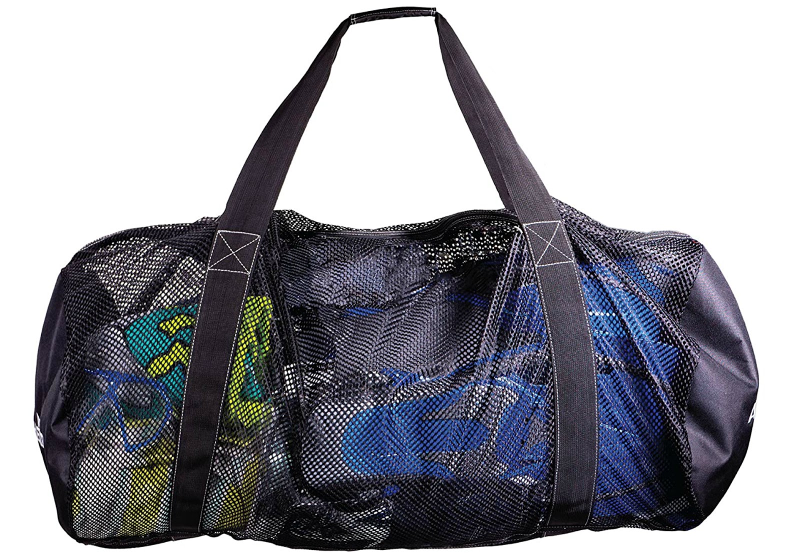 Swimming Kraken Aquatics Mesh Duffle Gear Bag with Shoulder Strap for Scuba Diving Snorkeling Beach and Sports Equipment 