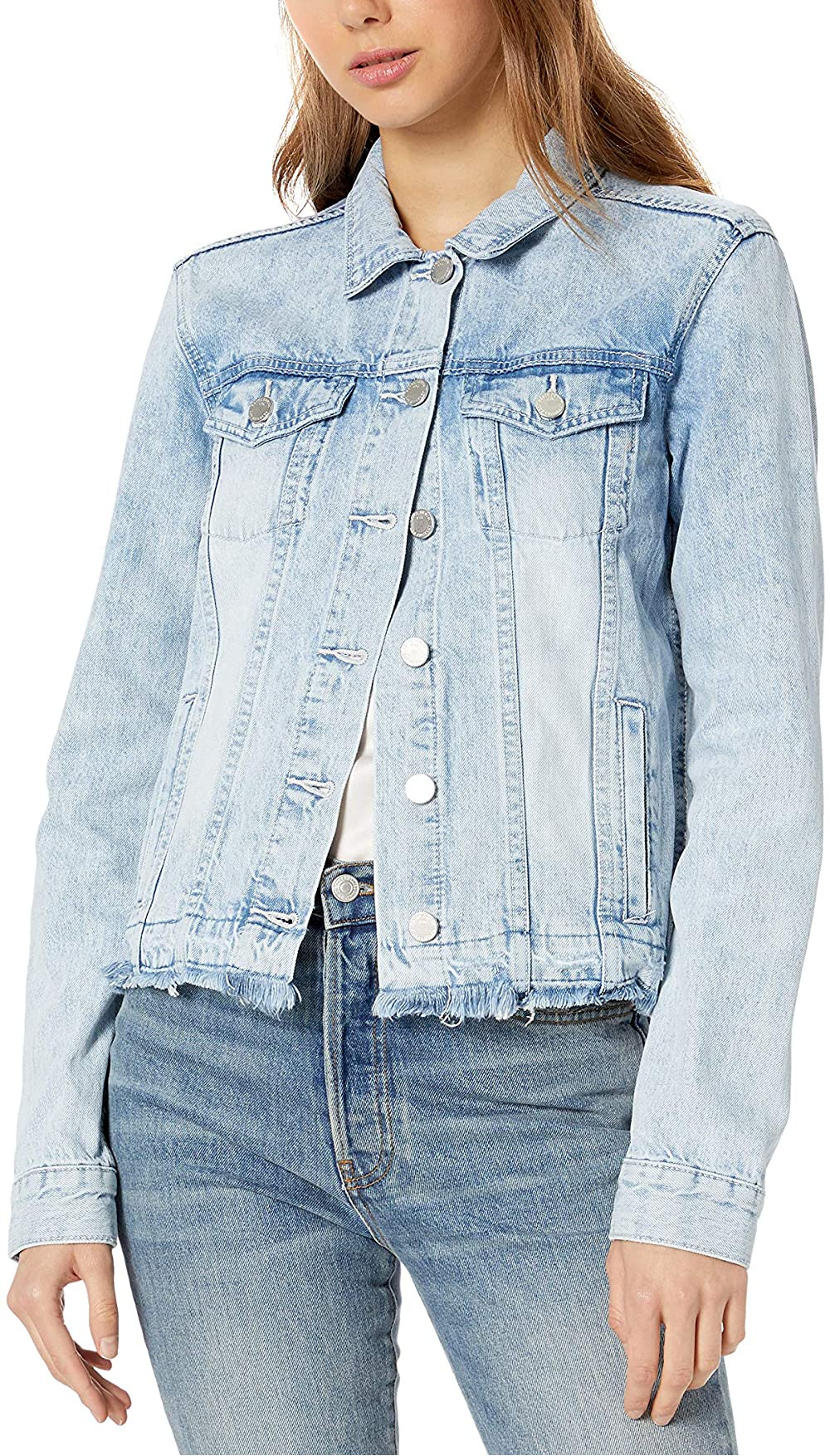Buy > light blue jeans jacket for womens > in stock