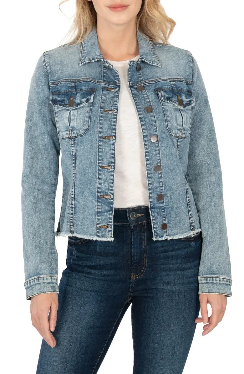 WOMEN FASHION Jackets Light jacket Jean discount 78% Navy Blue L JINDA light jacket 