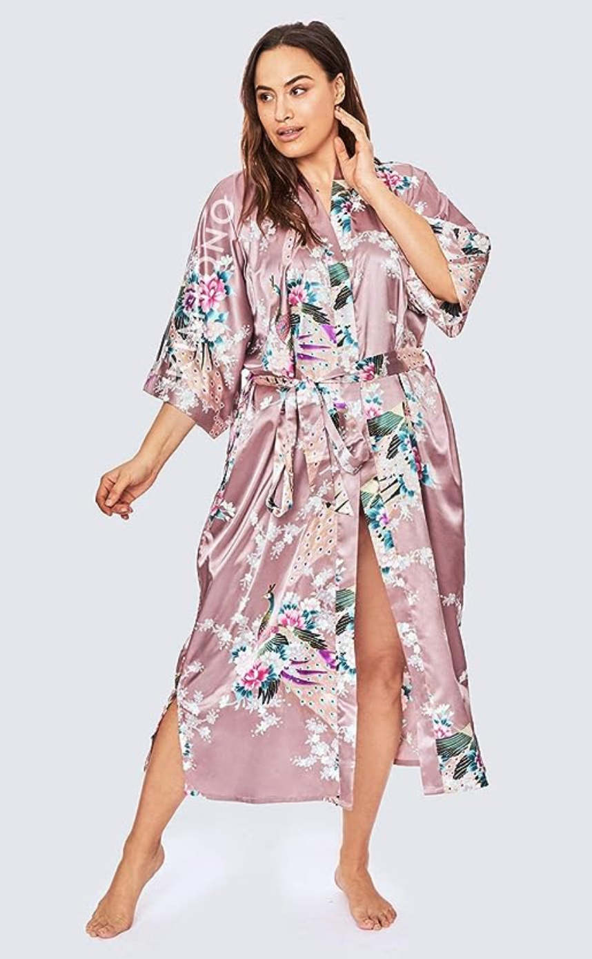 Ekouaer Satin Robe for Women Sexy Bathrobe Lightweight Kimono Soft  Sleepwear Bridesmaid Wedding Gown, S-XXL : : Clothing, Shoes &  Accessories