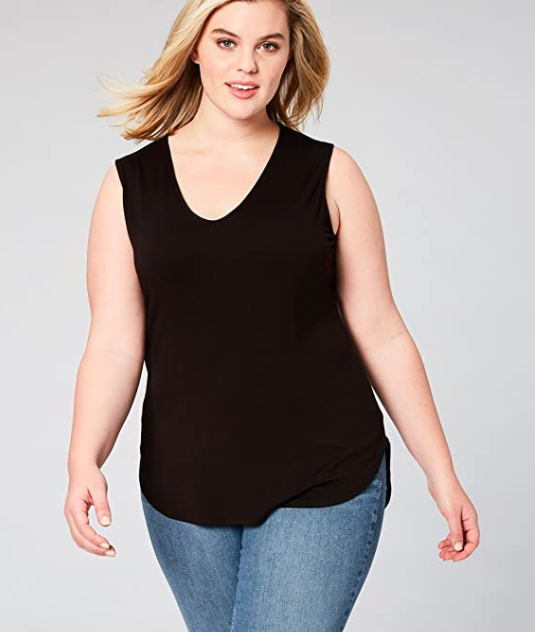USA Women Scoop Neck Sleeveless Tank High Low Hem Long Tunic Top Sheer Shirt