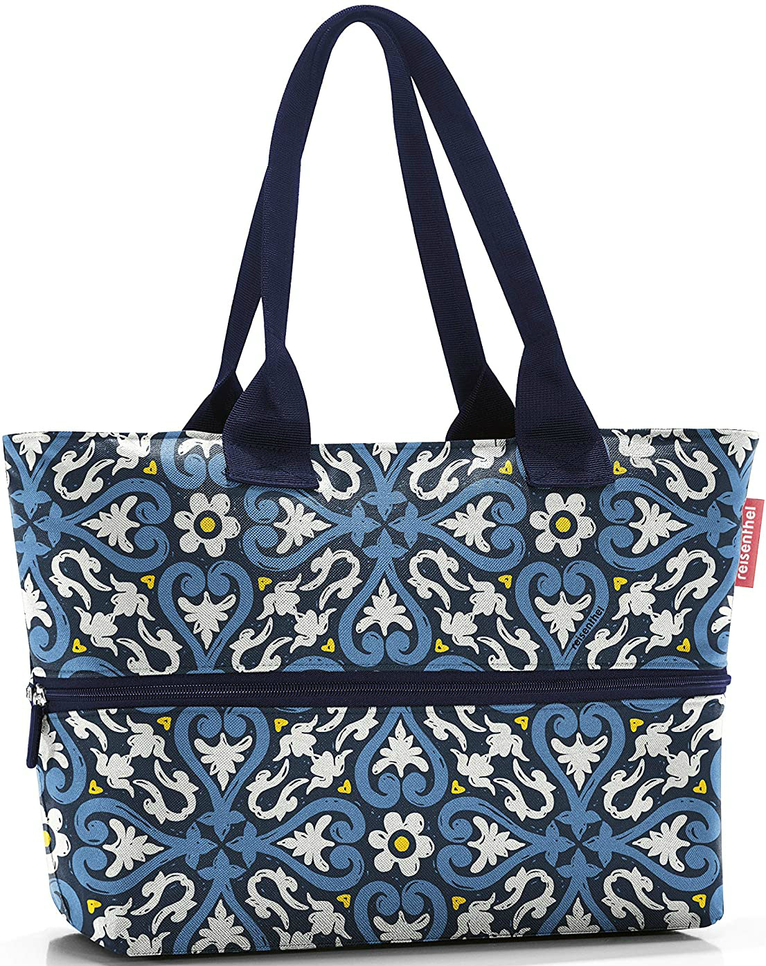 reisenthel Shopper E1, Expandable 2-in-1 Tote, Converts from Handbag to  Oversized Carryall, Leaves Blue