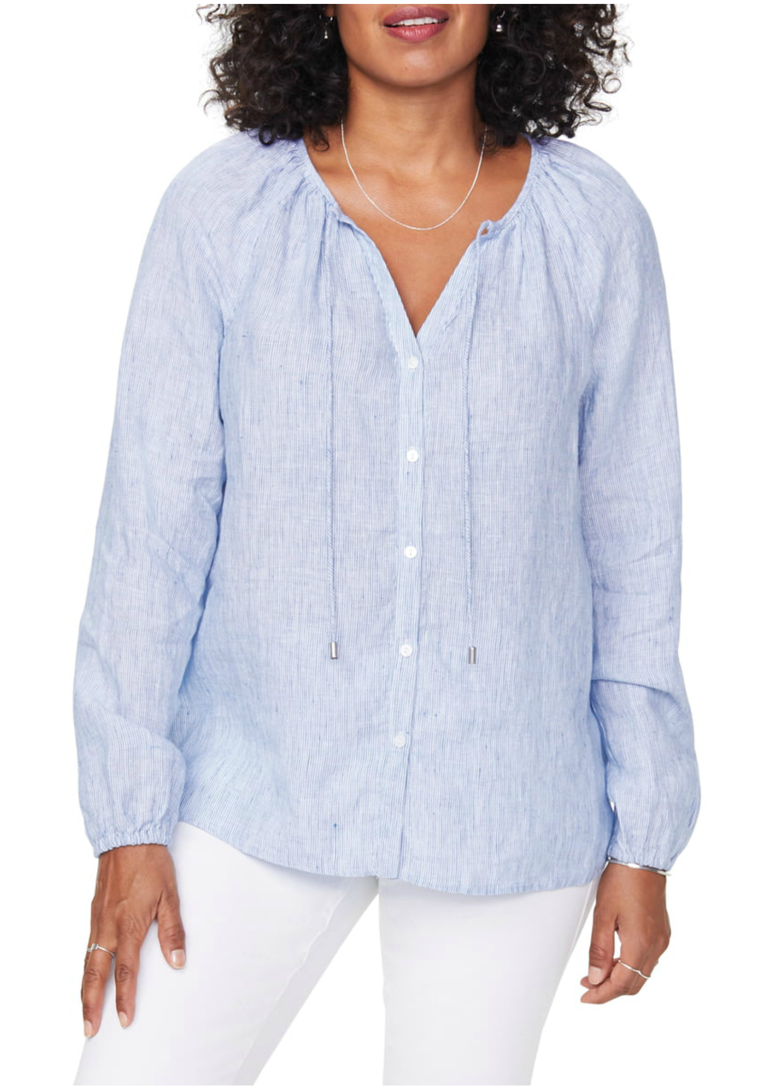 Womens Cotton Linen Tops and Long Sleeve Blouses Plus Size Button Down Shirts Loose V Neck Tees