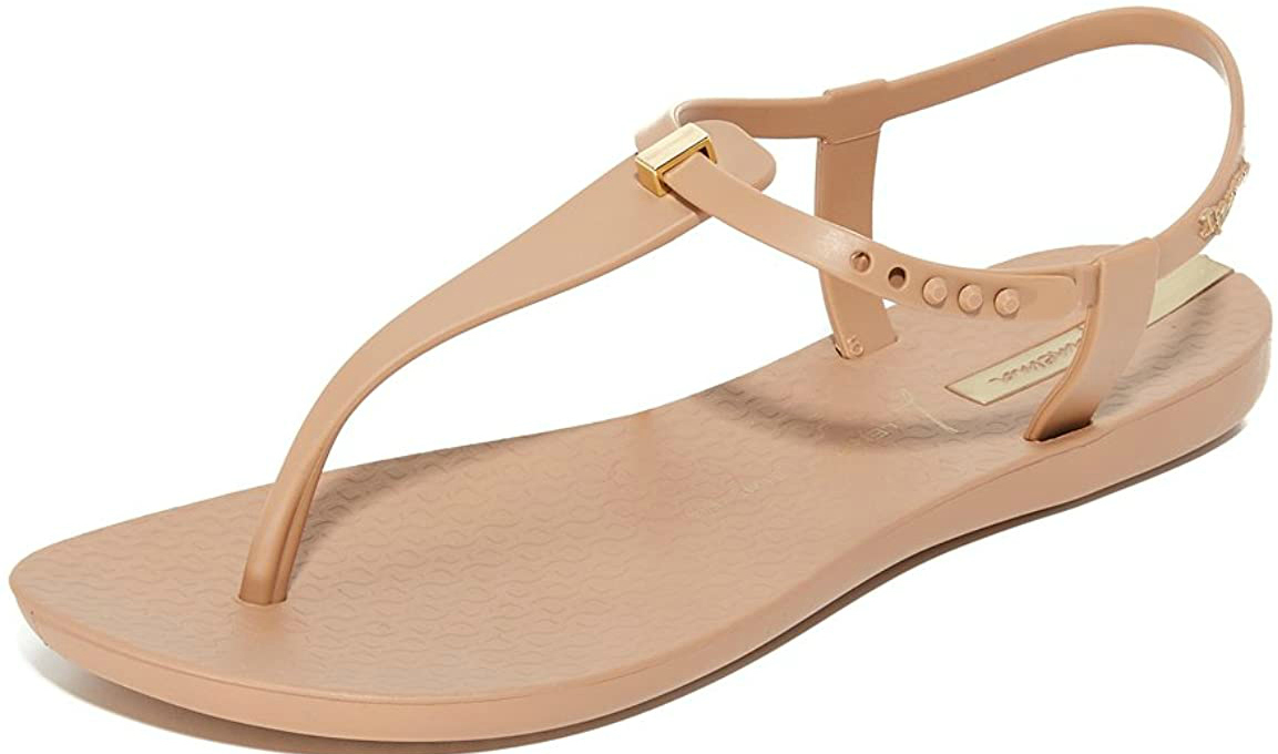 tan one strap sandals