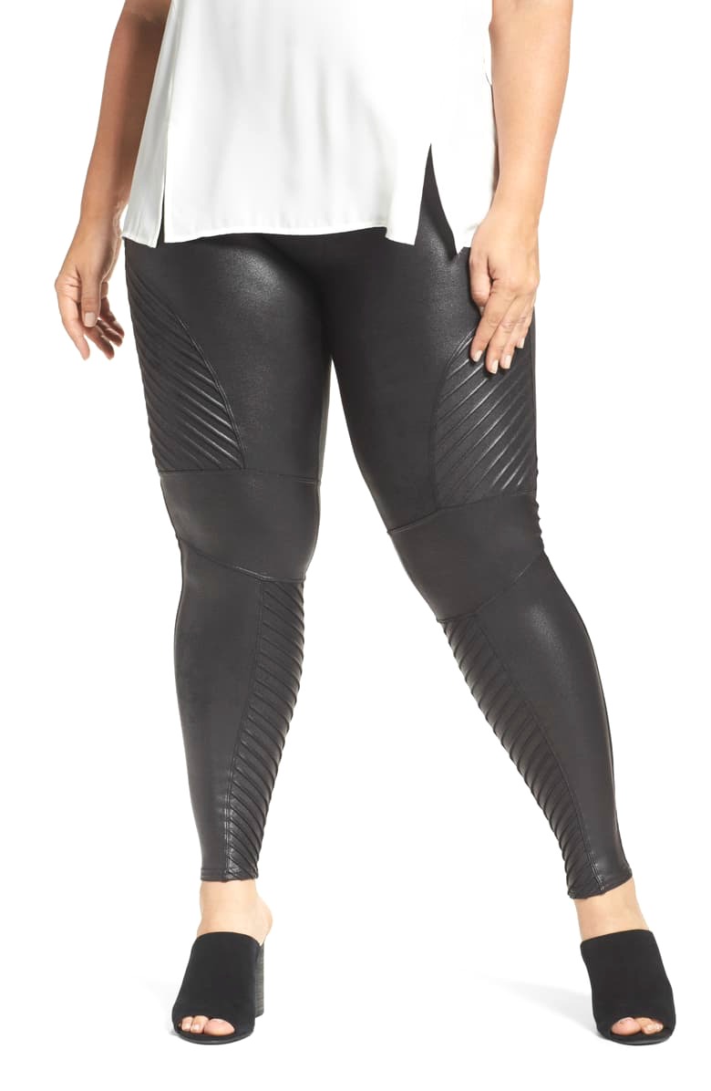 SPANX Plus Size Faux Leather Moto Leggings & Reviews