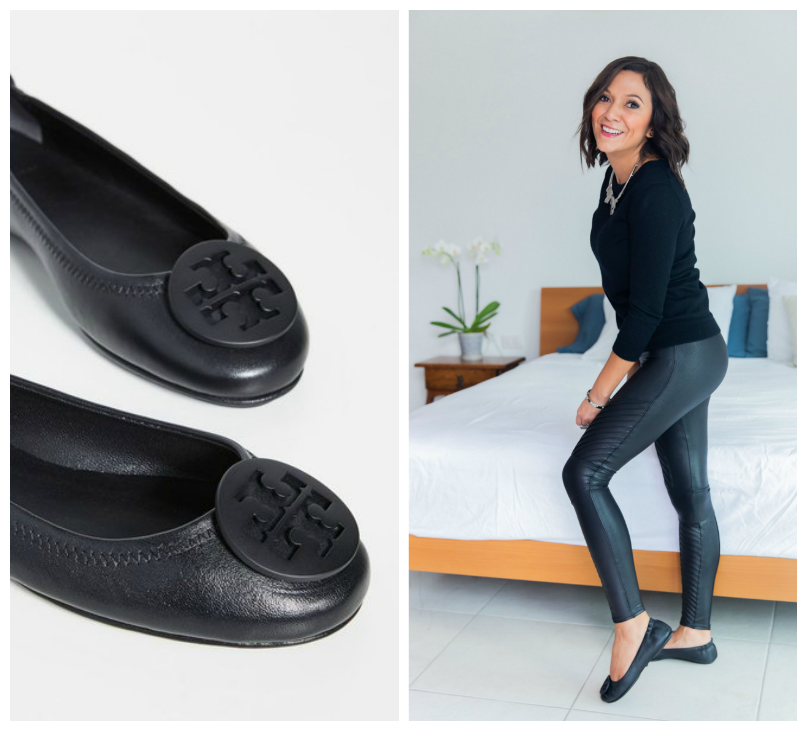 Buy > tory burch black flat > in stock