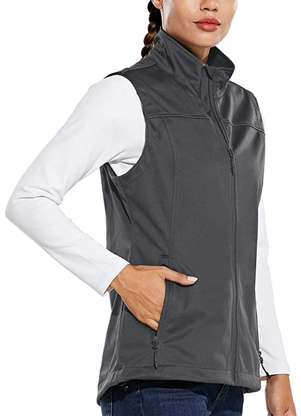 Jaycargogo Women Lightweight Water-Resistant Packable Down Vest