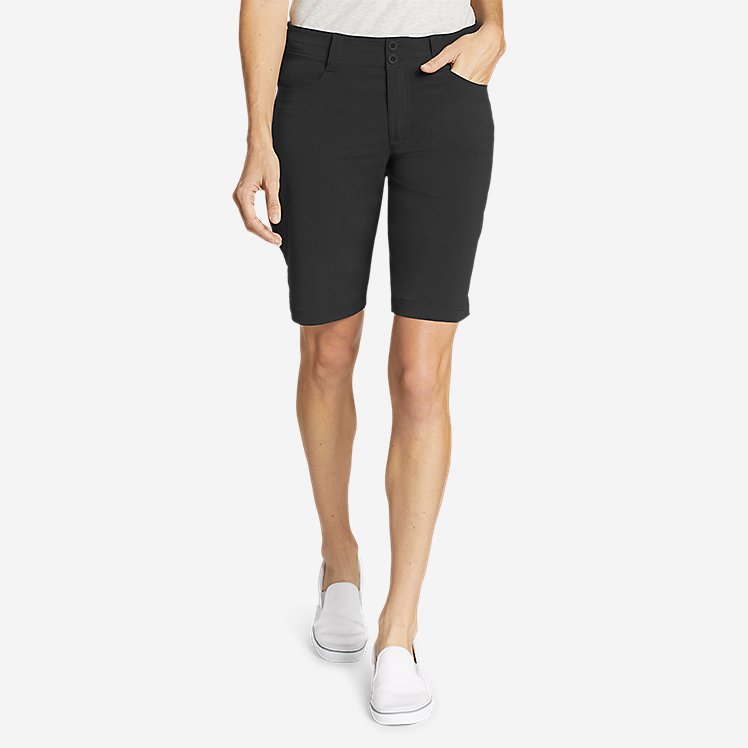 Cotton Shorts & Bermuda Shorts in Black P.A.R.O.S.H Womens Clothing Shorts Knee-length shorts and long shorts 