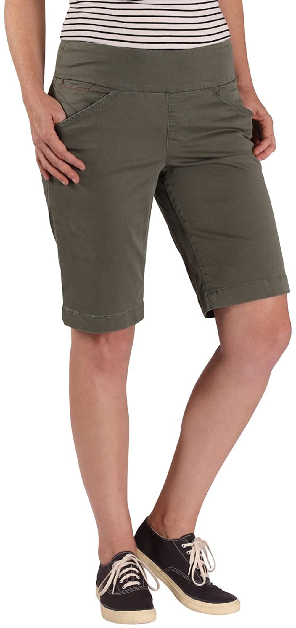 SATINIOR Womens 10 Inseam Bermuda Shorts Ease in to Pull on City Shorts Comfort Modern Fit Urban Shorts with 2 Side Pockets