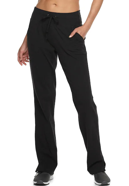 FZAI Women Elastic Waist Polyester Short Petite Lightweight Pants Pull-On Style 