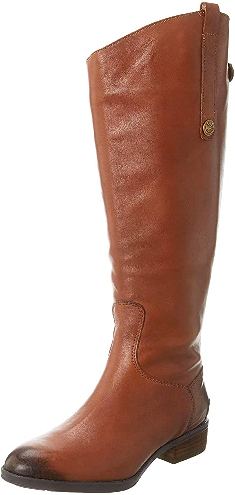 Womens Knee High Stretch Calf Flat Low Heel Zip Ladies Riding Casual Boots
