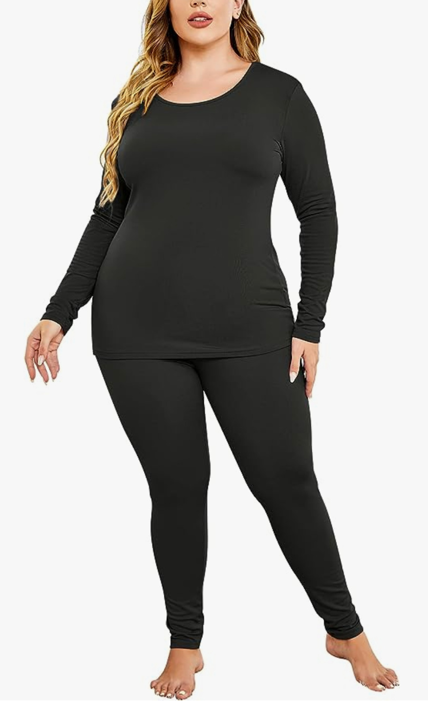 AOSAN silk long underwear women Low neckline thermal underwear blouses  fall/winter tights long sleeve base blouses fall (Color : Natural, Size : M  40-62kg) : Buy Online at Best Price in KSA 