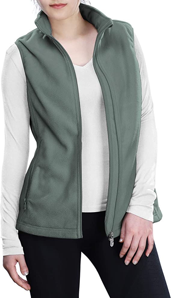 Essentials Women's Full-Zip Polar Fleece Vest 