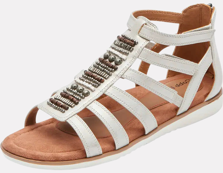Reese Adjustable Gladiator Sandal - Taupe - Walking Sandal with Arch Support