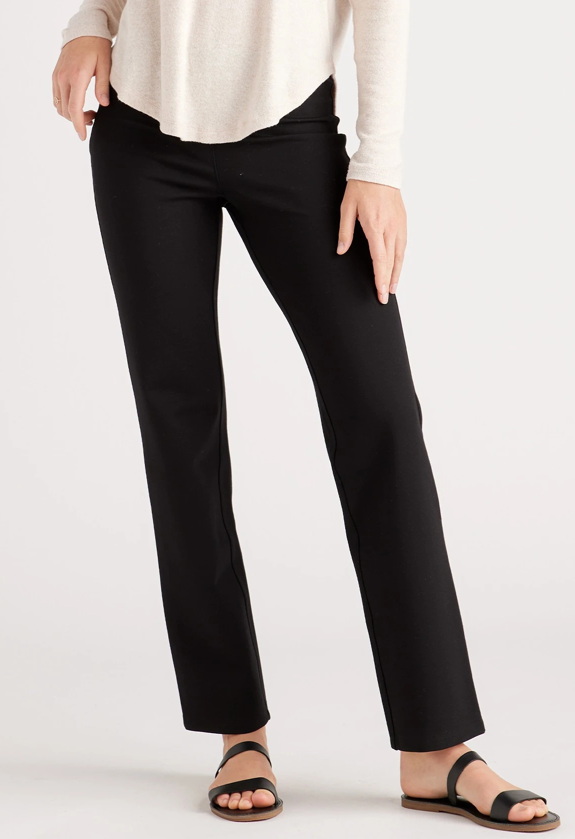Relaxed Fit Wrinkle Free Straight Leg Pant | Woman Within