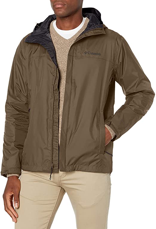 best-travel-gifts-for-men-columbia-watertight-II-front-zip-hooded-rain-jacket